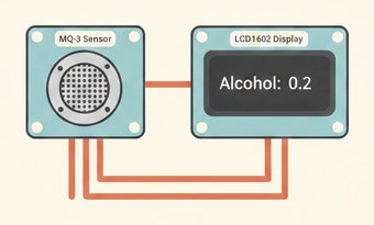 алкотестер на MQ-3 с выводом на LCD1602