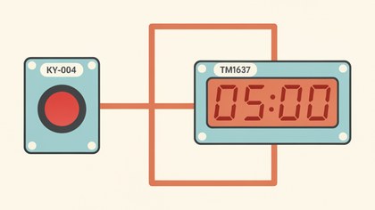 Кнопка KY-004 и дисплей TM1637