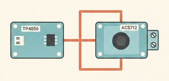 монитор тока зарядки Li-ion аккумулятора на TP4056 и ACS712