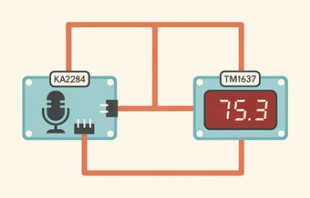 цифровой VU-метр громкости на KA2284 и TM1637