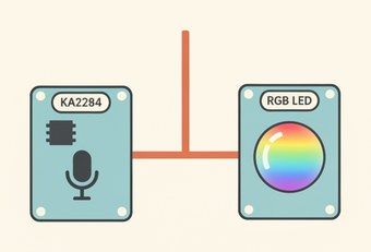 цветомузыка на индикаторе уровня звука KA2284 и RGB-светодиоде