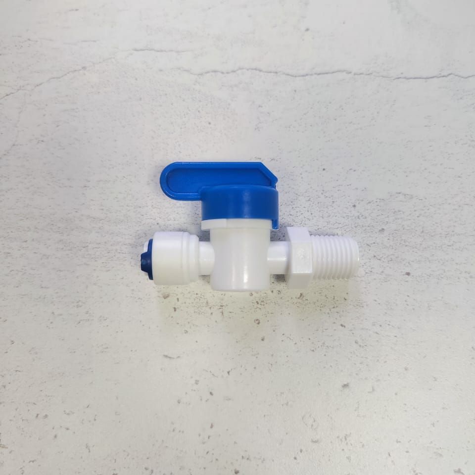 Кран переходник прямой 1/4" трубка - 1/4" внешняя резьба (фитинги съемные для осмоса и фильтра) картинка №2