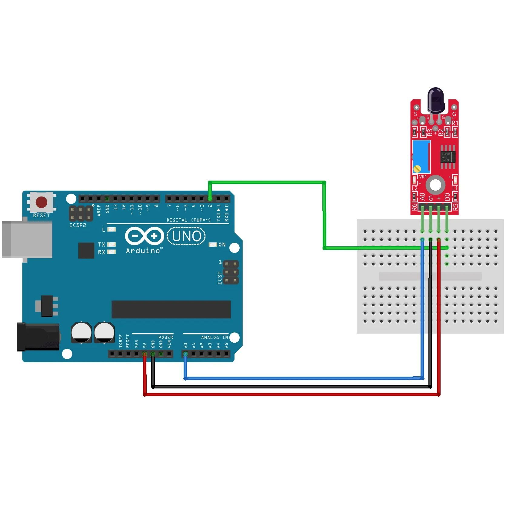 Модуль датчика огня/пламени KY-026 (HW-491) для Arduino картинка №2