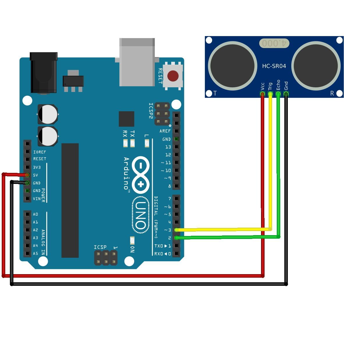 Ультразвуковой датчик расстояния и движения HC-SR04 для Arduino картинка №2