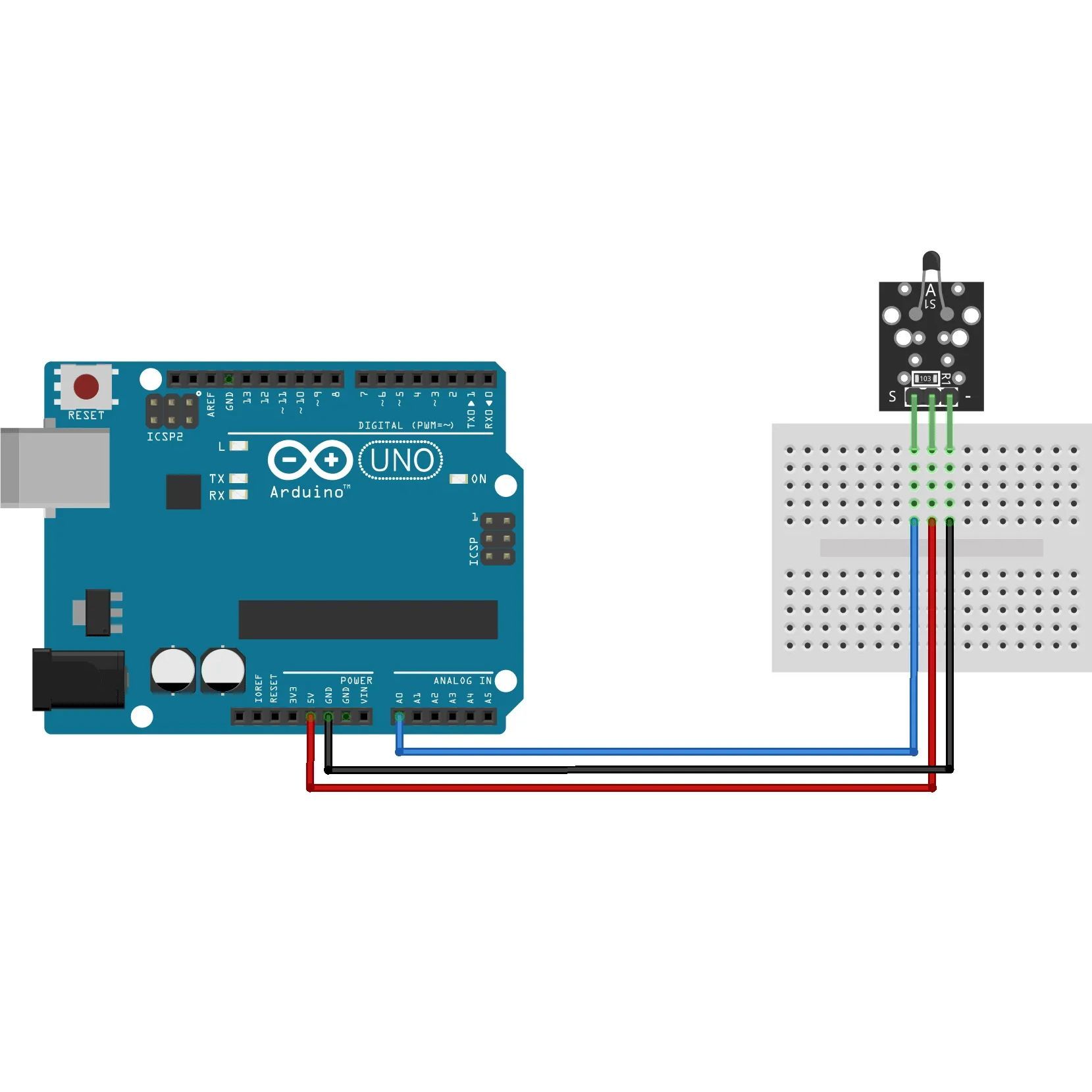Модуль датчика температуры KY-013 (HW-498) для Arduino картинка №2