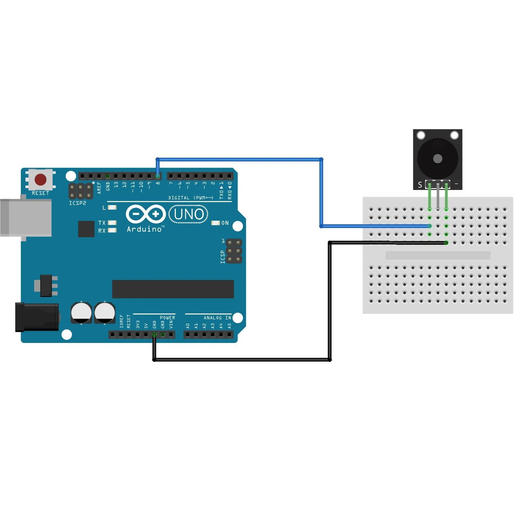 Пассивный звуковой модуль зуммер KY-006 (HW-508) для Arduino картинка №2